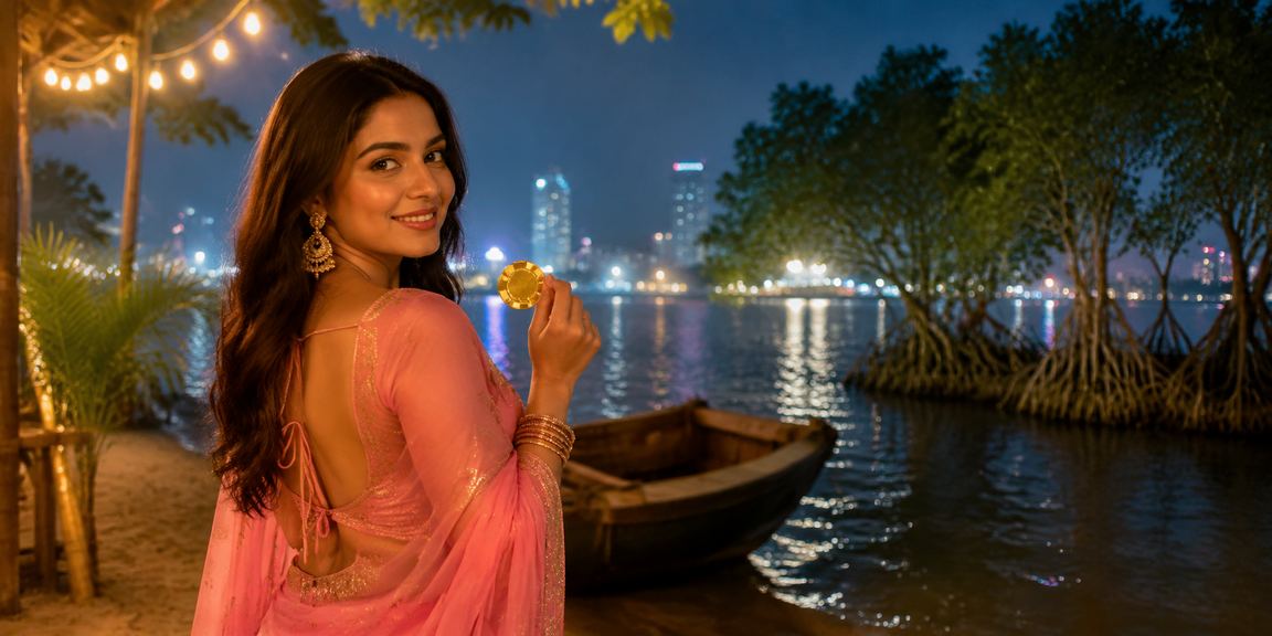 সুন্দরবনের তীরে ক্যাসিনো বাজির দৃশ্য